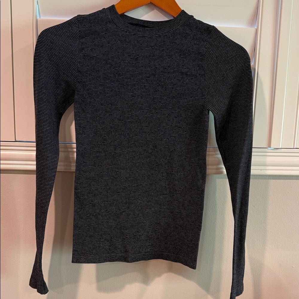 Free People Black Long Sleeve Top